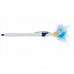 White/Blue Wild Smilez Javelin Style Promotional Pen