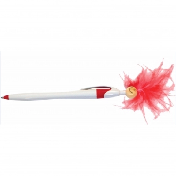 White/Red Wild Smilez Javelin Style Promotional Pen