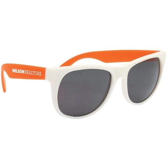 Orange Rubberized Custom Sunglasses