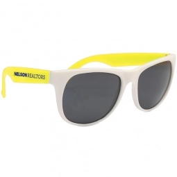 Yellow Rubberized Custom Sunglasses