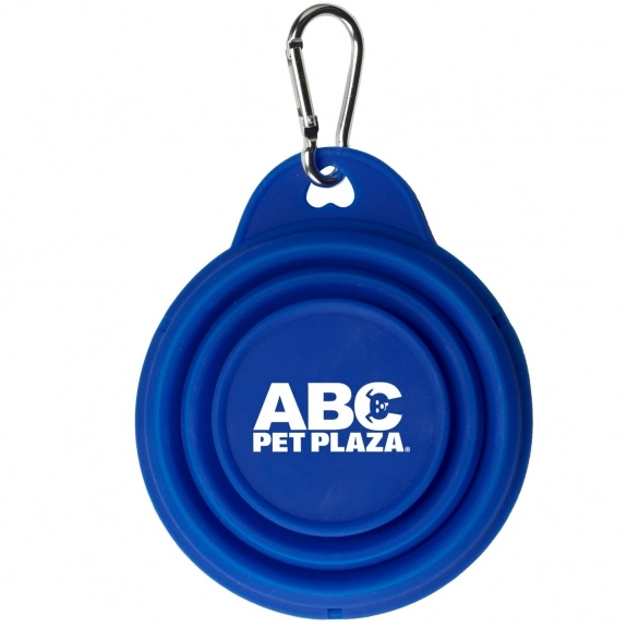 Blue - Custom Collapsible Pet Bowl – 8 oz.