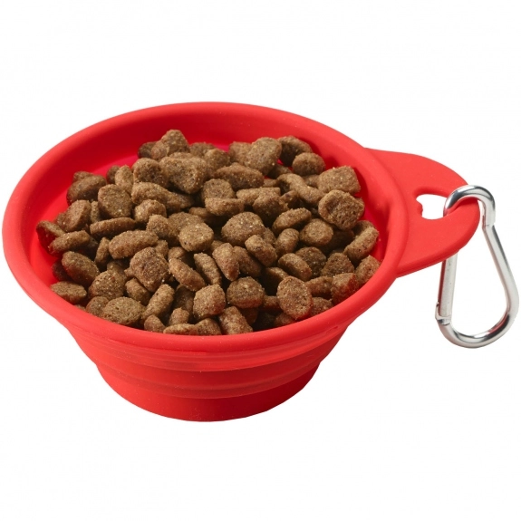 In Use - Custom Collapsible Pet Bowl – 8 oz.