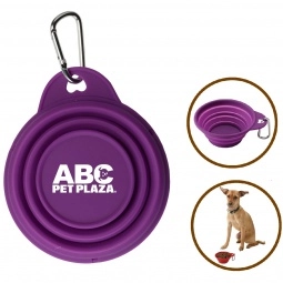 Purple Custom Collapsible Pet Bowl – 8 oz.