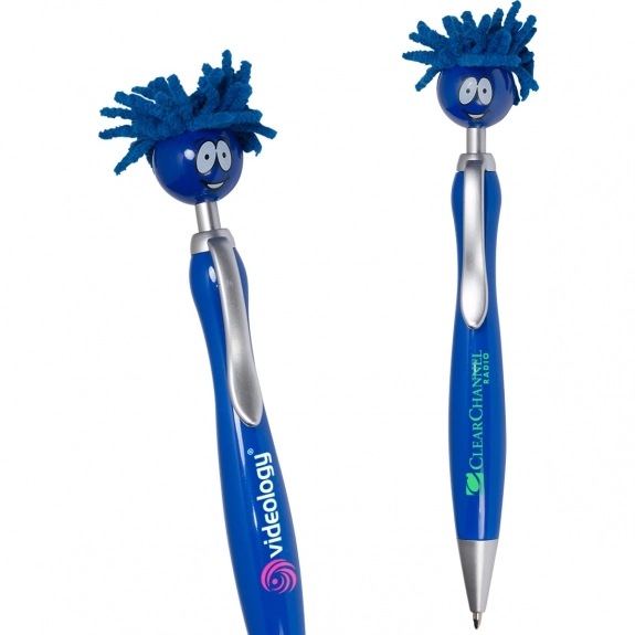 Blue - MopTopper Emoti Custom Pen w/ Screen Cleaner