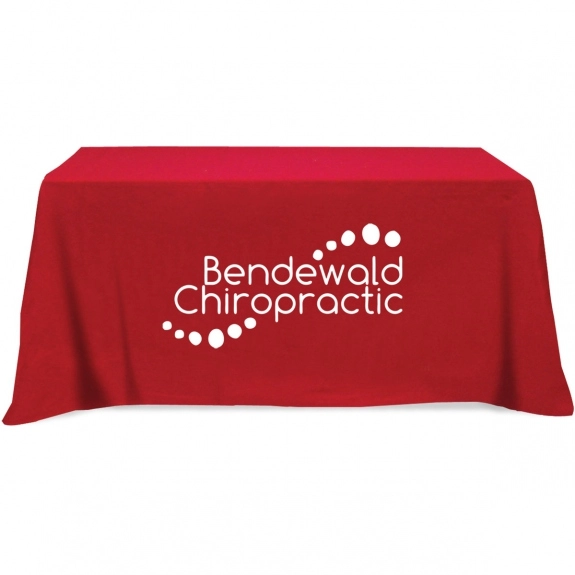 Red - 4-Sided Custom Table Cover - 6 ft.