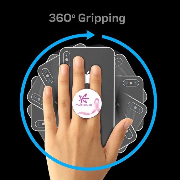 360 Degree - Nuckees Custom Phone Grip and Stand - Breast Cancer Awareness
