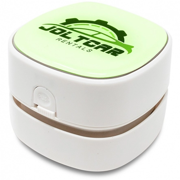 White Full Color OrigAudio Crumbee Custom Desktop Vacuum