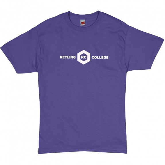 Purple Hanes ComfortSoft Promotional T-Shirt - Colors