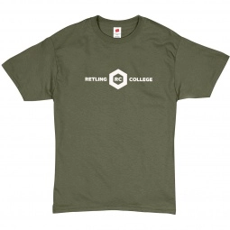Fatigue green Hanes ComfortSoft Promotional T-Shirt - Colors