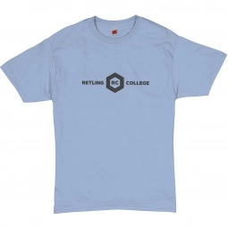 Light blue Hanes ComfortSoft Promotional T-Shirt - Colors