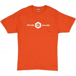 Orange Hanes ComfortSoft Promotional T-Shirt - Colors