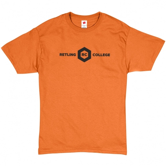Safety orange Hanes ComfortSoft Promotional T-Shirt - Colors