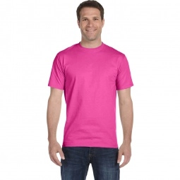 Wow pink Hanes ComfortSoft Promotional T-Shirt - Colors