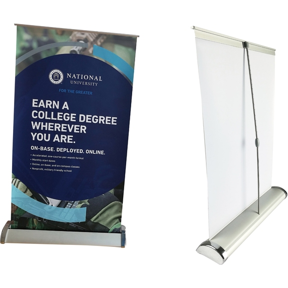 White - Full Color Table Retractable Custom Table Top Banner - 8.27"w x 11.