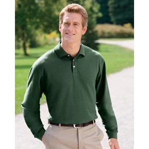 Devon & Jones Pima Pique Long-Sleeve Custom Polo Shirt - Men's