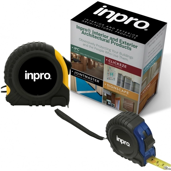Custom Packaging - Rubber/Plastic Promotional Tape Measure - 12'