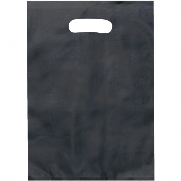 Frosted Black Frosted Die Cut Handle Promotional Plastic Bag