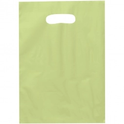 Frosted Lime Green Frosted Die Cut Handle Promotional Plastic Bag