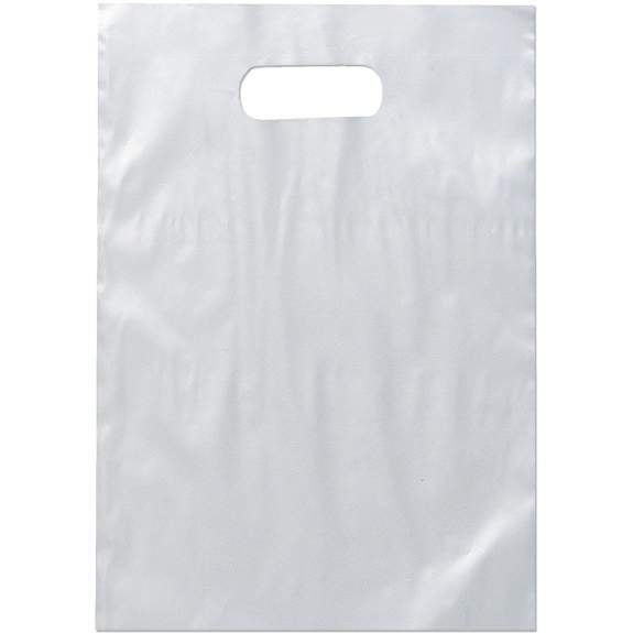 Frosted Clear Frosted Die Cut Handle Promotional Plastic Bag