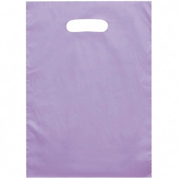 Frosted Lavendar Frosted Die Cut Handle Promotional Plastic Bag