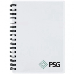 White Pocket Buddy Translucent Promotional Notebook - 4.25"w x 5.5"h