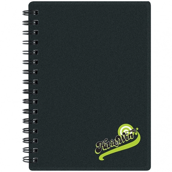 Black Pocket Buddy Translucent Promotional Notebook - 4.25"w x 5.5"h