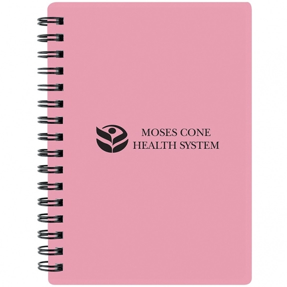 Pink Pocket Buddy Translucent Promotional Notebook - 4.25"w x 5.5"h