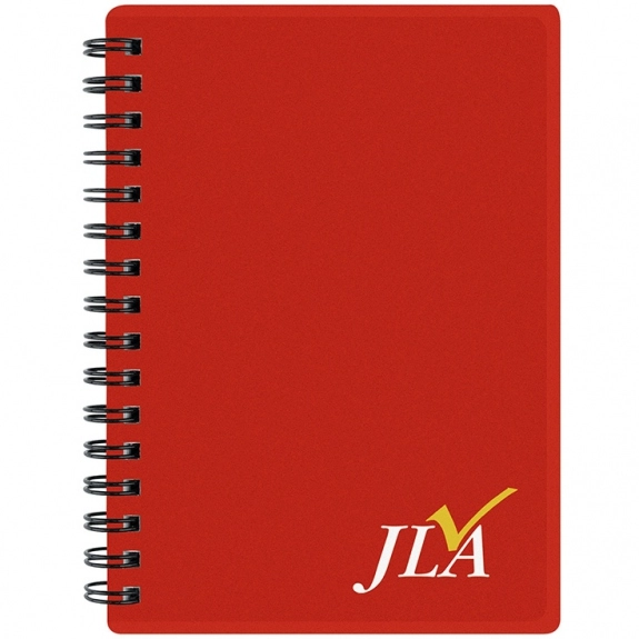 Red Pocket Buddy Translucent Promotional Notebook - 4.25"w x 5.5"h