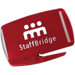 Red Promotional Business Card Letter Opener