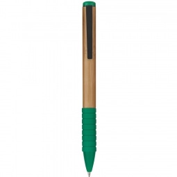Natural/Green Bamboo Twist Promotional Pen