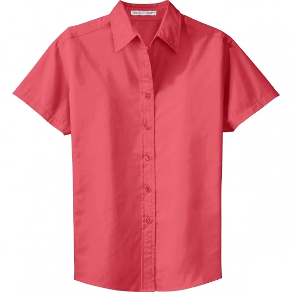 Hibiscus Port Authority Short Sleeve Easy Care Custom Shirt