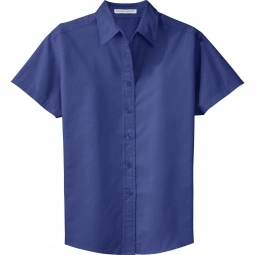 Mediterranean Blue Port Authority Short Sleeve Easy Care Custom Shirt