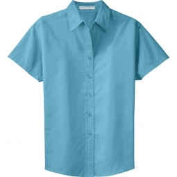 Maui Blue Port Authority Short Sleeve Easy Care Custom Shirt