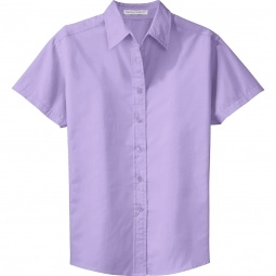 Bright Lavender Port Authority Short Sleeve Easy Care Custom Shirt