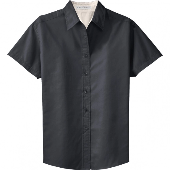 Classic Navy Port Authority Short Sleeve Easy Care Custom Shirt