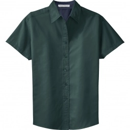 Dark Green Port Authority Short Sleeve Easy Care Custom Shirt