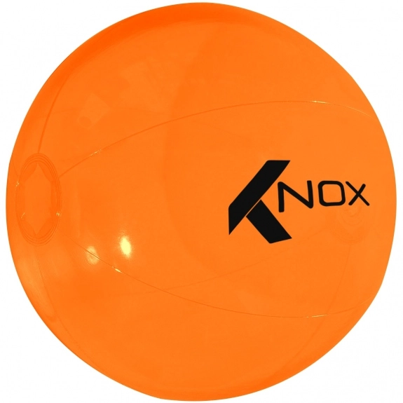 Trans. Orange Colorful Promotional Beach Ball - 16"