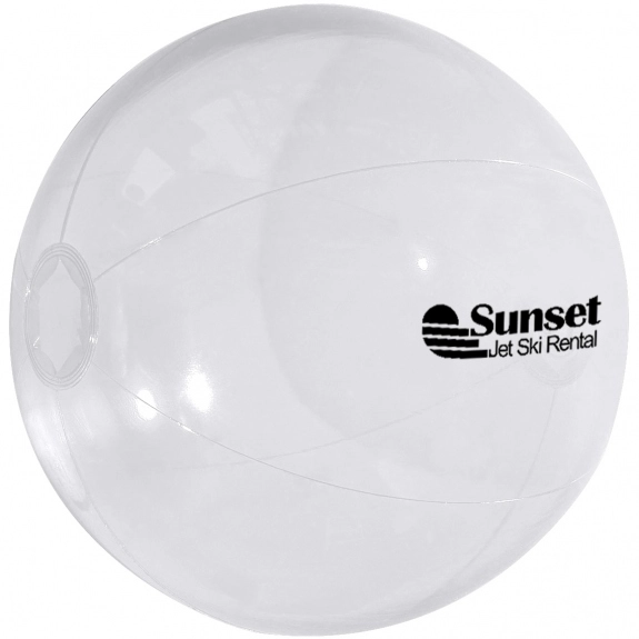 Trans. Clear Colorful Promotional Beach Ball - 16"