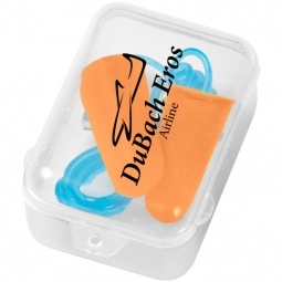 Orange Foam Custom Ear Plugs in Case