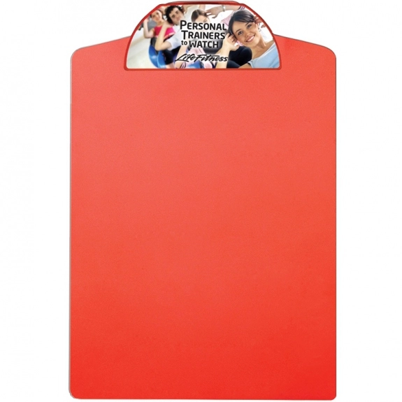 Translucent Red Full Color Letter Sized Custom Clipboard 