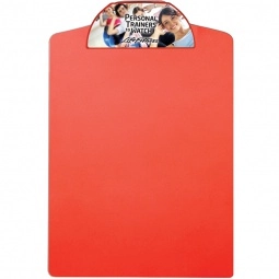 Translucent Red Full Color Letter Sized Custom Clipboard 