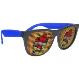 Black/Blue Cool Lens Promotional Sunglasses