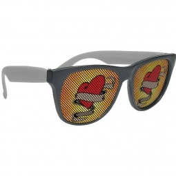 Black/Silver Cool Lens Promotional Sunglasses