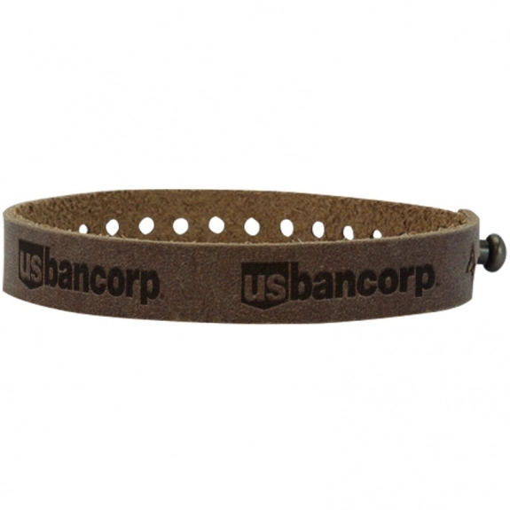 Distressed Brown - Traverse Leather Basic Post Custom Bracelet