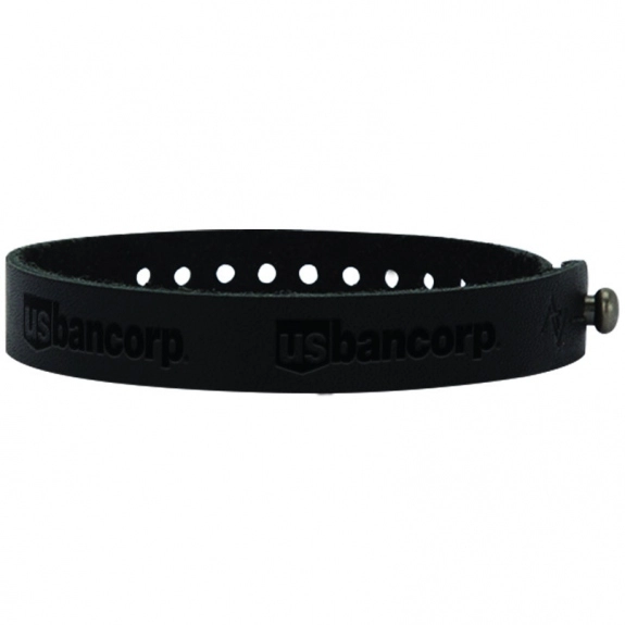 Black - Traverse Leather Basic Post Custom Bracelet