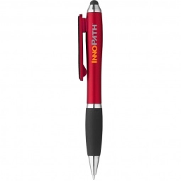 Red - Curvaceous Twist Stylus Custom Pen w/ Screen Cleaner