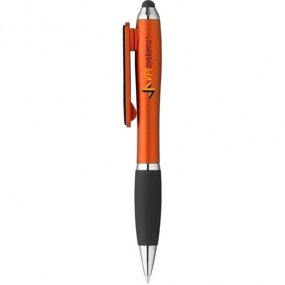 Orange - Curvaceous Twist Stylus Custom Pen w/ Screen Cleaner