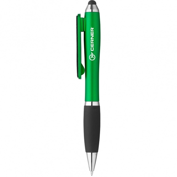 Green - Curvaceous Twist Stylus Custom Pen w/ Screen Cleaner