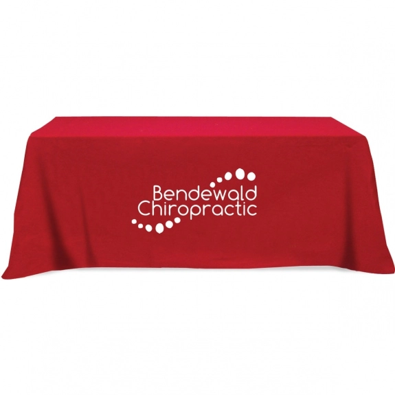 Red - 3-Sided Custom Table Cover - 8 ft.