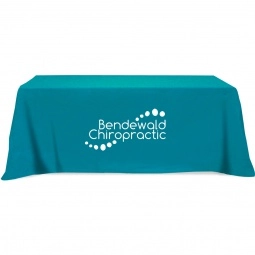 Teal - 3-Sided Custom Table Cover - 8 ft.